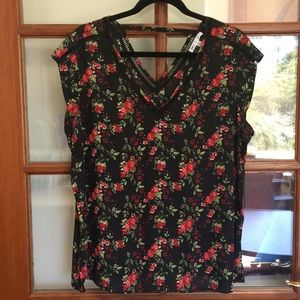 DR2 by Daniel Rainn Floral Cap Sleeve Top